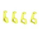 4Pcs Horizontal Version Anti Skid Heightening Bracket for PS4 Console (Old Model), Simple Feet Stand, Console Horizontal Holder, Game Machine Cooling Legs (Yellow)