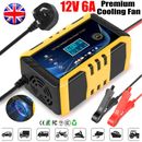 Automatic Car Battery Charger 12V 6A Fast Charger Smart Pulse Repair AGM/GEL UK