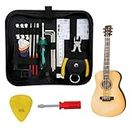 Complete 31-Piece Guitar Maintenance Tool Kit with Carrying Case- Suitable for Guitar, Ukulele, Bass, Mandolin, Banjo - Perfect Gift for Music Enthusiasts - String Instrument Repair Kit