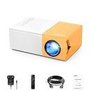 Mini Projector, Vamvo YG300 Pro Portable Projector Full HD 1080p Supported, Phone Projector Compatible with Smartphone/Tablet/Laptop/TV Stick for Home Theatre
