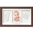 Baby Hand and Footprint Kit - Baby Footprint Kit, Newborn Keepsake Frame, Baby Handprint Kit,Personalized Baby Gifts, Nursery Decor,Baby Shower Gifts for Girls Boys, Mother's Day Gifts(Cedar)