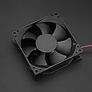 Electronic Spices (Pack of 1) 12v Brushless 3 Inch DC Cooling Fan for Pc Case,CPU Cooler Black (80X80) mm