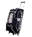 CW Sports Luggage Trolly Cricket Kit Black Handhold Carry Cricket Kit Bag with Heavy Duty Wheels Black Color Constructed with Durable Material