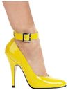 Ellie Shoes IS-E-8221 5" Heel Pump With Ankle Strap, Yellow 6, & White 10