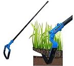 REDBUILD™ Heavy Duty Hand Weeder with Handle (5 Feet Handle with Grip) | Manual Weeder for Agriculture | Weed Remover | Weed Removal Equipment | Agriculture Tools for Farming | Stirrup Hoe