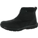 Clarks Men's Grove Zip Waterproof Ankle Boot, Black Leather, 8