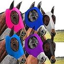 Sadnyy 6 Pcs Horse Fly Masks for Horses Comfort Fly Masks for Horses with Ears Protection Horse Mask Elasticity Soft Horse Mask Sun Protection for Horse(Medium)