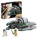 LEGO 75360 Star Wars Le Chasseur Jedi de Yoda, Jouet de Construction, The Clone Wars Set de Véhicules avec la Minifigurine Yoda, Le Sabre Laser et la Figurine du Droïde R2-D2