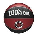 WILSON NBA Team Tribute Basketball - Toronto Raptors, Size 7-29.5", Black/Red