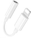 New Lightnin_g to 3.5 mm Headphone Jack Adapter, [Apple MFi Certified] 1 Pack iPhone 3.5mm Headphones/Earphones Aux Audio Dongle Adapter Compatible for 14 13 12 11 XS XR X 8 7, Support All iOS