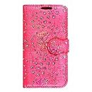 ProGadgetsLtd Microsoft Lumia 650 Phone Case Slim Wallet Leather Cover With Card Slots/Kickstand/Magnetic Shut Closure For Lumia 650 (Rose Pink Glitter)