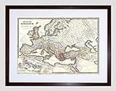 1865 Spruner Map The Roman Empire Under Constantine Vintage Art Framed Wall Art Print