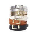 Women's Skinny Belt by Accessories For All in Gold (Size 14/16)