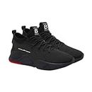 BRUTON Men's Sneakers Casual Shoes Walking Shoes for Men's & Boy's - Black, Size:6