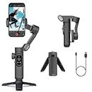 Gimbal Stabilizer for Smartphone, LED Light OLED screen 3-Axis gimbal,Gesture control,Face tracking,Magnetic charging,Gimbal Stabilizer for Android&iphone -AOCHUAN Smart XPro