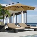 Qonioi 9.6 ft Umbrella Outdoor Patio, Patio Table Umbrella, Outdoor Stall Umbrella Beach Sun Umbrella with 8 Sturdy Ribs for Patio, Garden, Courtyard, Backyard(Without umbrella stand) #