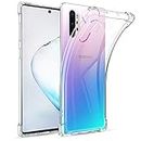KP TECHNOLOGY Galaxy Note 10 Plus Case, Galaxy Note 10 Plus 5G Clear Case, Crystal Clear Slim Soft TPU Cover Case with Reinforced Corner Bumper Case For Samsung Galaxy Note 10 Plus (Clear)