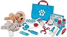 Melissa & Doug Examine and Treat Pet Vet Play Set (24 pcs) | Kids Veterinary Play Set, Veterinarian Kit For Kids, Pretend Play Doctor Set For Kids Ages 3+