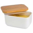 Butter Cover Porcelain Keeper Dish Sealed Easy Clean Kitchen Storage Box 300ML