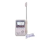 Thermocare Digital Thermometer with External Sensing Probe and Portable LCD Digital, Accurate Fast Response (White) Multi