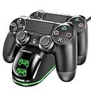 Microware PS4 Controller Charger, Duall-Shock 4 PS4 Controller USB Charging Station Dock, Playstation 4 Charging Station for Sony Playstation4 / PS4 / PS4 Slim / PS4 Pro Controller