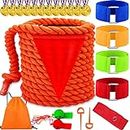 Lubibi Sports Days Kit,20ft Tug Of War Rope Kit With Three-legged Race Band Whistles Medals Marking Line Carry Bag, Outdoor Play Sports Day Family Party Beach Party Game For Kids Adults