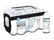 Amazon Brand - Happy Belly Purified Water, Plastic Bottles, 16.91 fl oz (Pack of 24)