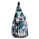 Vera Bradley Recycled Lighten Up Reactive Sling Backpack, Island Floral, Island Floral, One Size
