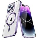 IMEIKONST Magnétique Coque pour Samsung Galaxy Note 10 Plus, Couverture de Caméra Intégrée Etui Silicone Transparente Ultra Mince [Anti-jaunissement] Housse pour Samsung Note 10+. Purple YIX