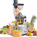Libra Cold Pressed Whole Slow Juicer Machine | 48 RPM slow pressed juicer |240 Watts Powerful Motor for All Fruits and Vegetables | Free Recipe Book(Silver)