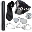 Deluxe Polizeikostüm Zubehör: Männer Frauen Kostüm Party Polizist PC Handschellen