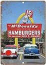 WWWWOHENMEI Indoor and Outdoor Wall Decoration McDonalds Hamburger Neon Sign Vintage Photo Reproduction Metal 8x12 Inche Tin Sign