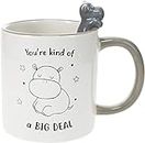 Pavilion Gift Company You're Kind of A Big Deal - Hippo Gray 17oz Dolomite Coffee Cup Mug