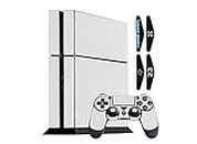GRAPHIX DESIGN White Carbon Fiber Skin Cover for PS4 Console and Controllers