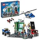 LEGO City Police Chase 60317 Bank with Helicopter, Drone and 2 Truck Toys for Kids 7 Plus Years Old, 2022 Adventures Series Building Sets