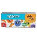 Apsara Tidy Top Sharpener | Round Shape | Mess-Free | Transparent Lid | Comfortable Grip for Easy Holding | Smooth Sharpening | Attractive Colours | Rust Free | Pack of 20 Sharpeners
