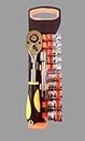 SNE Tool kit 12 in 1 Socket set Chrome Vanadium Combination half Socket Wrench Set with Ratchet Spanner Car Repair Tool Set