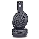 iBall Decibel Bluetooth 5.0 Wireless Over Ear Foldable Headphone with MicroSD/AUX/FM I Smart Bluetooth headset I MicroSD and 3.5 mm AUX I Built-in Rechargeable Battery I - Black Edition