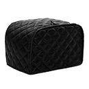 Saterkali Toaster Cover Textured Dustproof Polyester Waterproof Appliance Cover for Home Black
