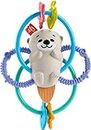 Fisher-Price Baby Toys Twist & Teethe Otter 2-in-1 Rattle and BPA-free Teether with Textured Rings for Infant Fine Motor Play