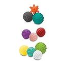 INFANTINO Textured Multi Ball Set - Textured Ball Set Toy for Sensory Exploration and Engagement for Ages 6 Months and up, 10 Piece Set