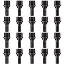 Ellis Excellence Set of 20 Alloy Wheel Bolts, M12 x 1.5, Tapered Seat, 26mm Thread, Compatible With Pre 2012 BMW Cars (Black)