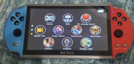 Consola de juegos portátil X12 Plus de 7 pulgadas con pantalla HD video retro integrada 10000 juegos