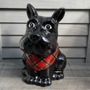 Tarro de galletas Westie Scotty Terrier negro para perro cerámica 11 1/2"" de alto
