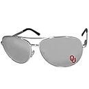 NCAA Siskiyou Sports Fan Shop Oklahoma Sooners Aviator Sunglasses One Size Silver