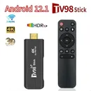 Tv98 tv stick android 12 1 4k hd tv box 2 4g/5g dual wifi smart tv box h.265 media player tv