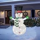 Lighted Christmas Snowman Decorations, 3.3FT Outdoor Collapsible White Snowman with Built-in LED Lights, Pre-Lit Pop Up Xmas Snowman, Light Up for Holiday New Year Winter Decor