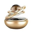 CAMFIRE Aromatherapy Car Dashboard Solar Air Freshener Double Ring Perfume Aroma Diffuser 360 Degree Auto Rotating Suspension Tablet Golden