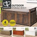 Gardeon Outdoor Storage Box Garden Bench Wooden  Chest Toy Tool Sheds Furniture