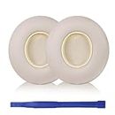 Aiivioll Dr. DRE Wireless Replacement Ear Pads Professional Replacement Ear Pads Compatible with Beats Solo 2 Solo 3 Wireless Bluetooth Headphones (Silk Satin Gold)